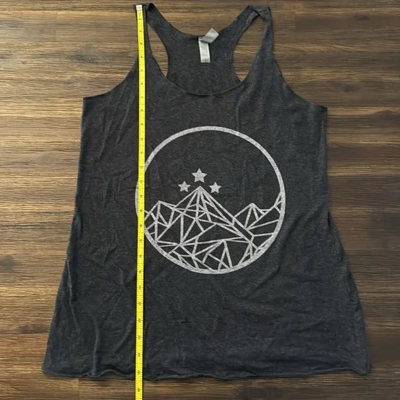Next Level Apparel Gray ACOTAR Night Court Racerback Tank Top Medium - Picture 5 of 6